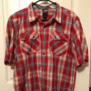 Red Plaid Men’s Short Sleeve North Face